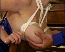 Big Tits bound in Rope'