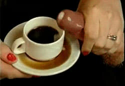 here is the cream for your coffee cuckold'