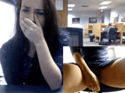 Daring ur gf to fuck her pussy with a dildo in a library'